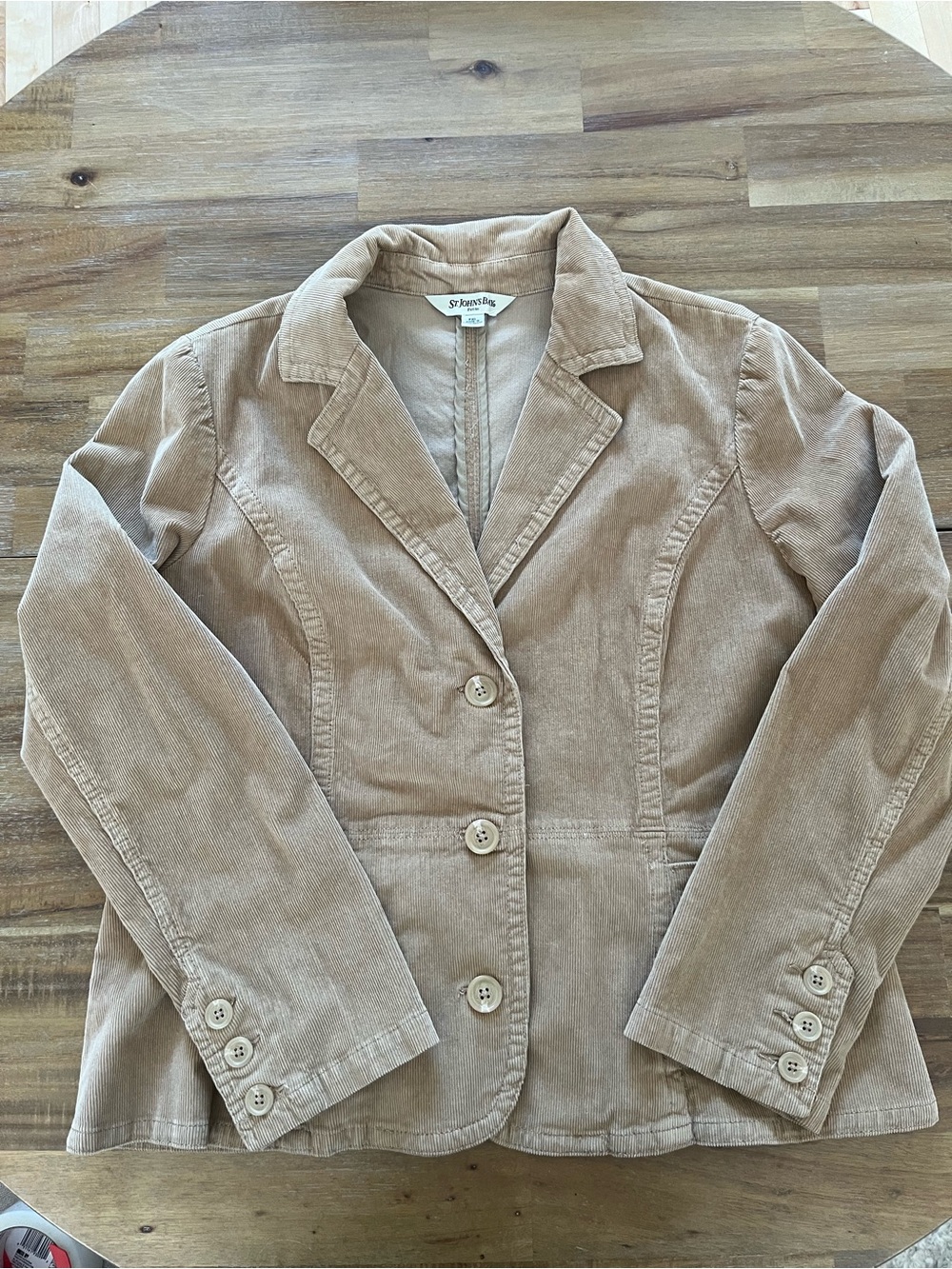 St. John's Bay Women's Light Tan Corduroy Blazer PXL